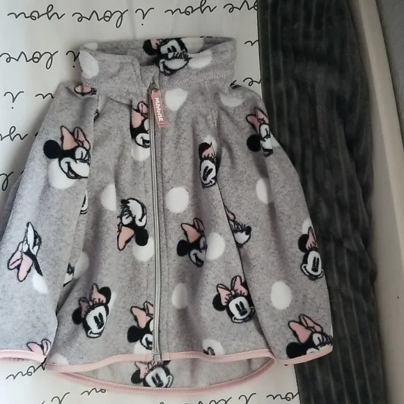 H&M Jackets Coats Hm Minnie Mouse Fleece Baby Girl Zipper